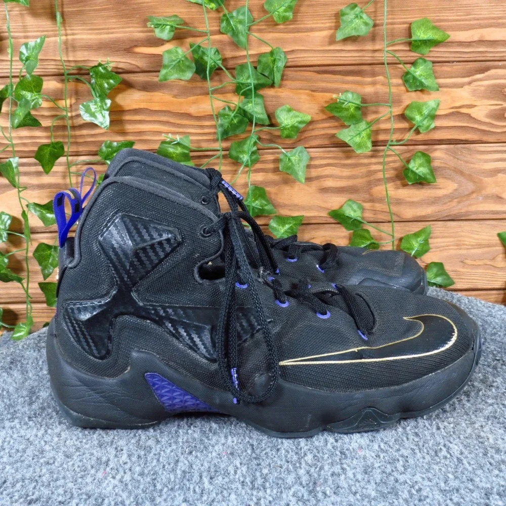 Nike LeBron 13 GS Pot of Gold Boys Athletic Basketball Shoes Size 6Y‎ Black Gold